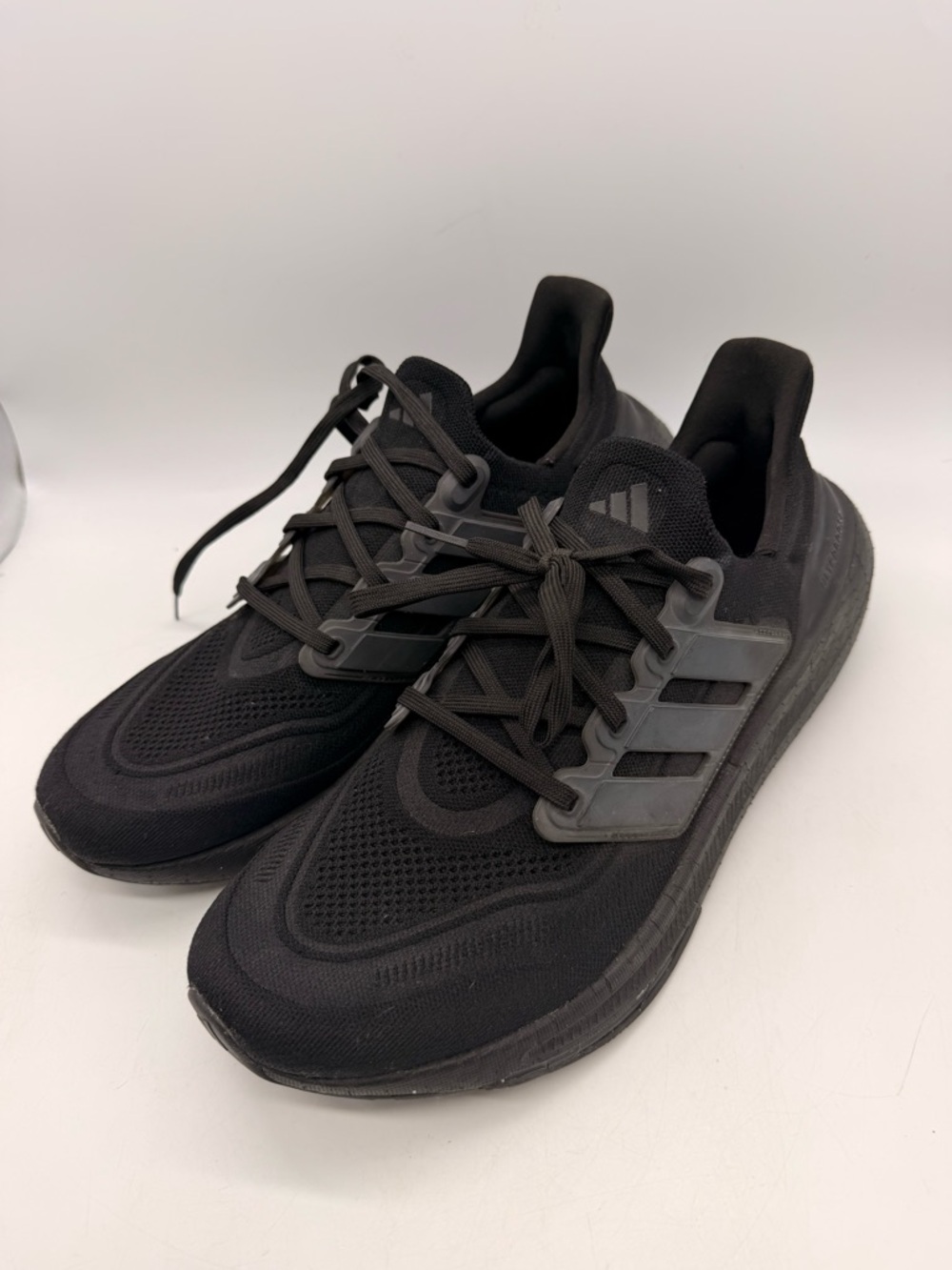 Adidas UltraBoost Running Shoes Men Size 13 Black Knit Comfort Cushion Sneakers